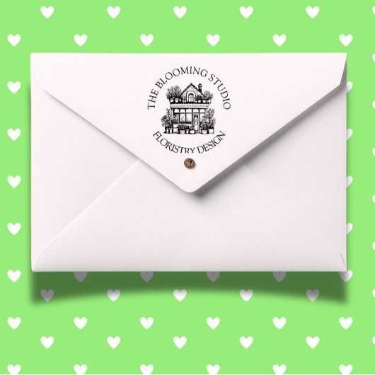 花の店頭ゴム印 ラバースタンプ