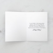 花の庭で霜降りの田舎猫誕生日 カード (内部)