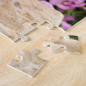 花の庭にかわいいジンジャーキャット子猫_ ジグソーパズル (側面)