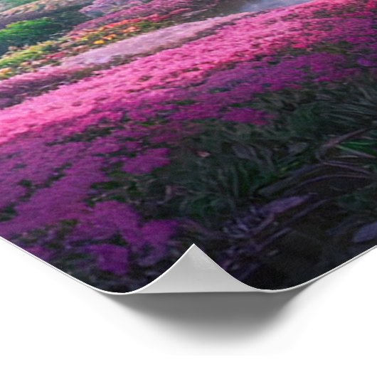 花の庭に邸宅 ポスター (角)