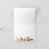 花の庭のブライダルシャワーのサンキューカード サンキューカード (内部)