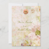 花の庭のブライダルシャワーの招待 招待状 (正面)