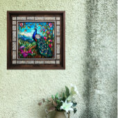 花の庭の中の美しい孔雀2 タイル