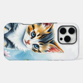 花の庭の子猫 iPhoneケース (裏面横)
