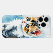 花の庭の子猫 iPhoneケース (裏面横)