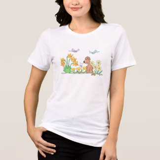 花の庭の犬 トライブレンドTシャツ