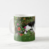 花の庭の猫たち / フォトコラージュ コーヒー コーヒーマグカップ (正面左)