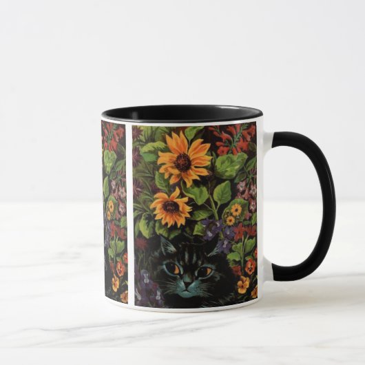 花の庭の猫・ Louis Wain ・ Mug マグカップ (右)