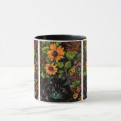 花の庭の猫・ Louis Wain ・ Mug マグカップ (中央)