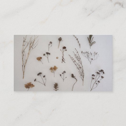 花の庭の素朴な花の会合媒体 名刺 (裏面)