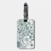 花の庭の荷物のラベル ラゲッジタグ (裏面縦)