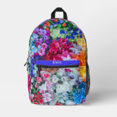 花の庭モノグラム プリントバックパック (正面)