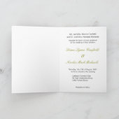 花の庭園の結婚式の写真の招待状(オリーブ) 招待状 (内部)