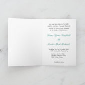 花の庭園の結婚式の写真の招待状(ヒスイ) 招待状 (内部)