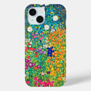 花の庭園 グスタフ・クリムト iPhone 15ケース