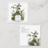 花の庭師または風景の魔法の女性 スクエア名刺 (正面/裏面)