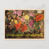 花の庭，ハッピーバースデー ポストカード (正面)