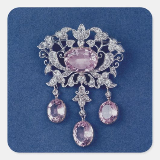 花の形のブローチ， c.1780 スクエアシール (正面)