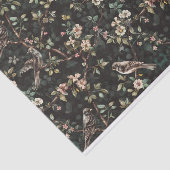 花の形をした枝にとまっている鳥 薄葉紙 (詳細)