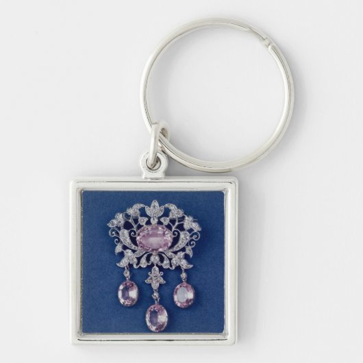 花の形、c.1780のブローチ キーホルダー (正面)