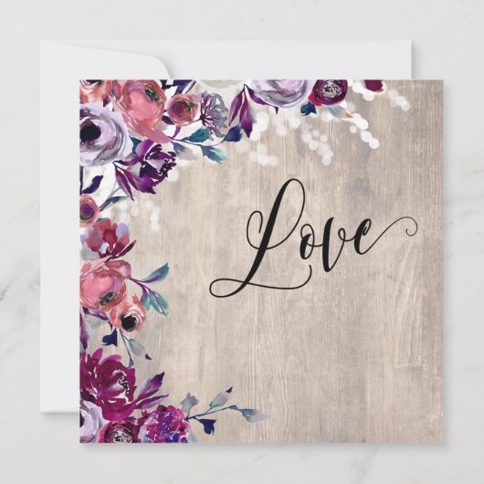 花の後に楽しはっきりしたく木淡い色のと光 招待状 (裏面)