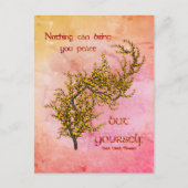 花の心の平和感動的  ポストカード (正面)