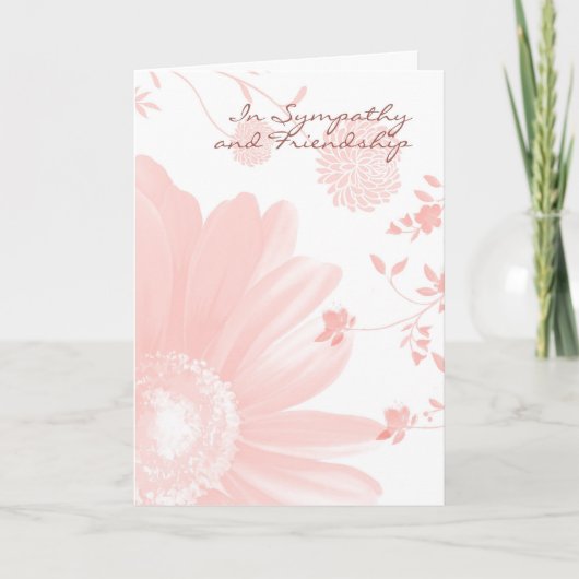 花の悔やみや弔慰カード-悔やみや弔慰および友情の… カード (正面)