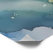 花の悲絵画しみは涙に浮かんで優雅に残る ポスター (角)