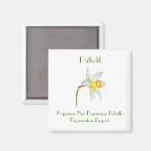 花の意味を持つ水色Daffodil マグネット (正面/裏面)