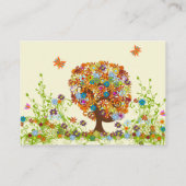 花の愛の木の応答とWebサイトカード エンクロージャーカード (裏面)