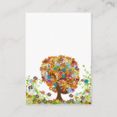 花の愛の木の応答RSVPとWebサイトカード エンクロージャーカード (裏面)