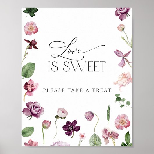 花の愛は甘いトリートサインを取って ポスター (正面)