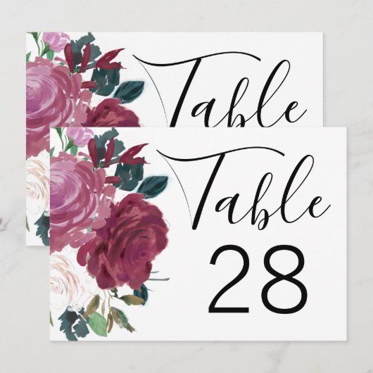 花の愛 招待状 (正面/裏面)