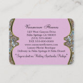 花の感覚の美しくモダンなプロフェッショナル 名刺 (裏面)