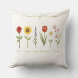 花の感覚装飾用クッション- Love, Hope & Be クッション