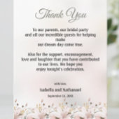 花の感謝を伝える結婚式の受付カード サンキューカード