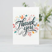 花の感謝カード ボタニカル感謝カード サンキューカード (スタンド正面)