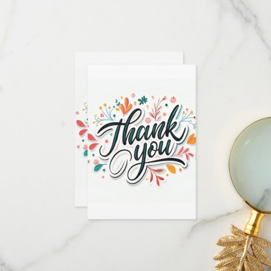 花の感謝カード ボタニカル感謝カード サンキューカード (正面/裏面インサイチュ)