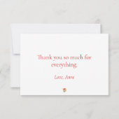 花の感謝 ワイルドフラワー - エレガントな花 サンキューカード (裏面)