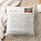 花の手モダン書きのラブマムおばあちゃんメッセージ クッション (ブランケット)