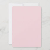 花の手書きピンクの水彩結婚式招待状 招待状 (裏面)