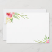 花の手書き　結婚式中止のお詫び 招待状 (裏面)