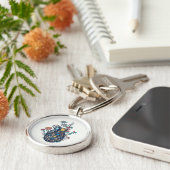 花の手榴弾の花瓶 キーホルダー (側面)