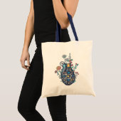 花の手榴弾の花瓶 トートバッグ (正面(商品))