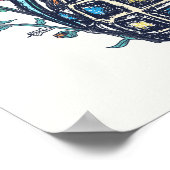 花の手榴弾の花瓶 ポスター (角)