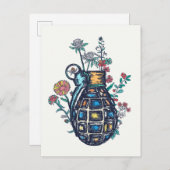 花の手榴弾の花瓶 ポストカード (正面/裏面)