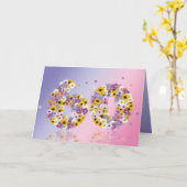 花の手紙で60歳の誕生日カード カード (黄色い花)