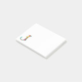 花の手紙のモノグラムのイニシャル- J - ポストイット (アングル)