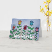 花の手跡 カード (黄色い花)