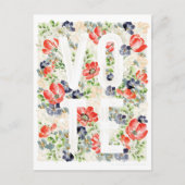 花の投票ポストカード ポストカード (正面)